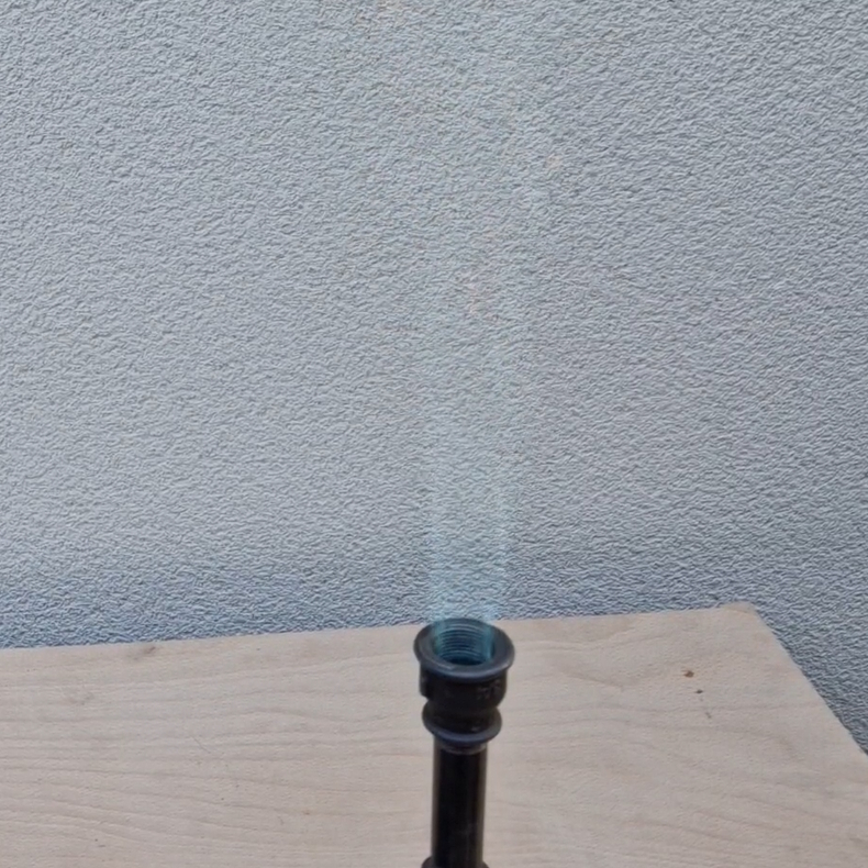 Clear gas flame